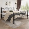 Industrial Metal Bed Frame with 4 Drawers, Queen Size, Rustic Oak 4