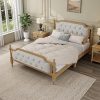 Queen Size Platform Bed with Storage Headboard and 4 Drawers in White 4