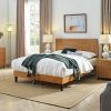 Queen Bed Frame with Charging Station and Storage Shelf Headboard 4