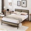 Alkmaar Grey King Bed Frame Velvet Upholstered with Tufted Headboard 4