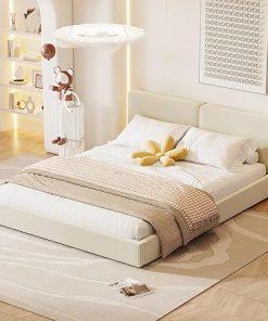 Modern Velvet Queen Bed Frame with Solid Base No Box Spring Needed Modern Velvet Queen Bed Frame with Solid Base No Box Spring Needed