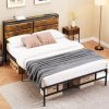 Alkmaar 15.6in Metal Full Size Platform Bed Frame with Storage