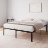 Merax Twin Size Wooden Bed Frame with Storage Shelf for Kids 4