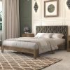 Twin Size Upholstered Bed Frame with Trundle for Kids and Living Room 3