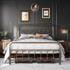 Allewie Queen Bed Frame with 4 Storage Drawers and Wingback Headboard 3